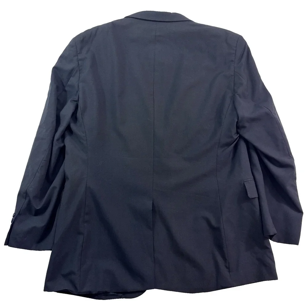 Jos A Bank 48L 40x30 2pc Pant Suit all season wool black slim fit two button‎